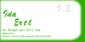 ida ertl business card